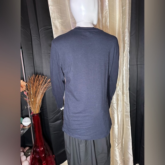 Navy Blue long Sleeve Blouse Size 2X - Picture 4 of 5